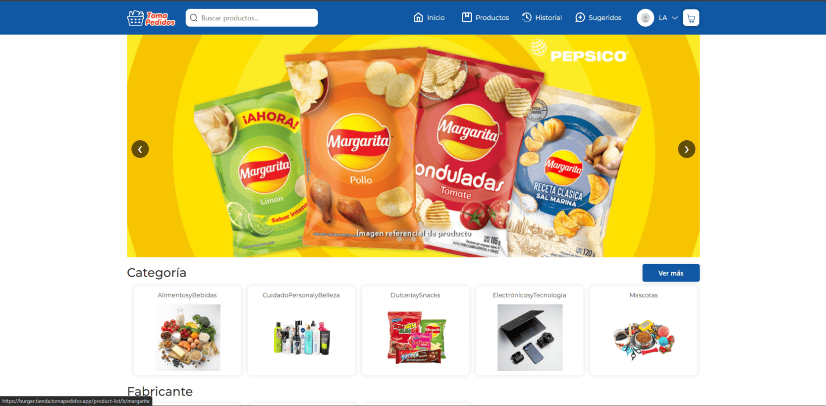Captura 1 Tienda en Computador