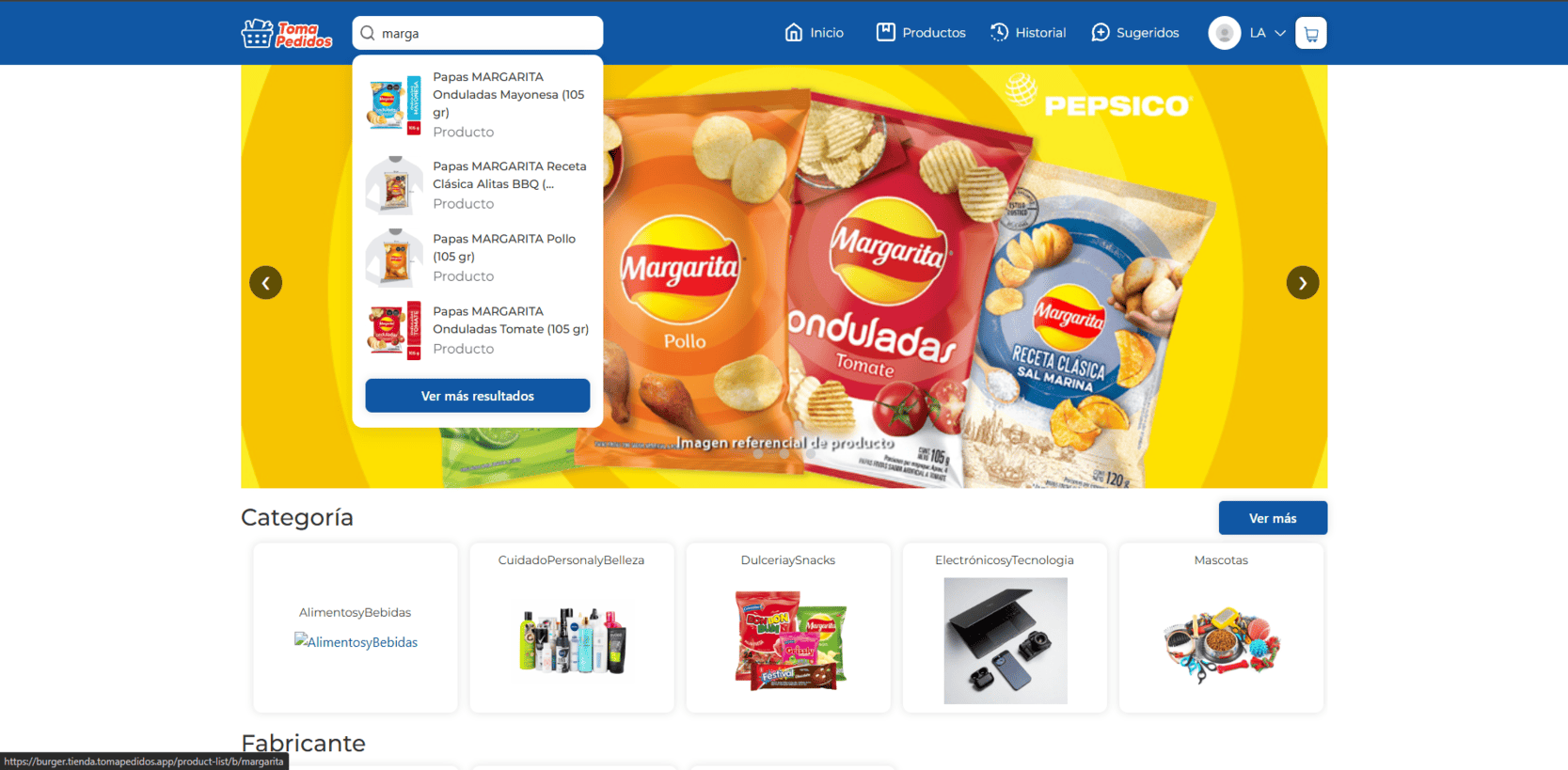 Captura 2 Tienda en Computador